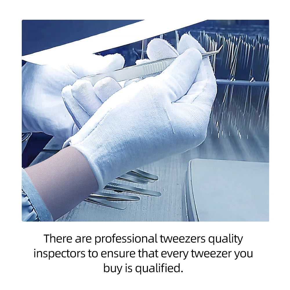 NAGARAKU Stainless Steel Eyelash Extension Tweezers Precision Grip - Smarsty