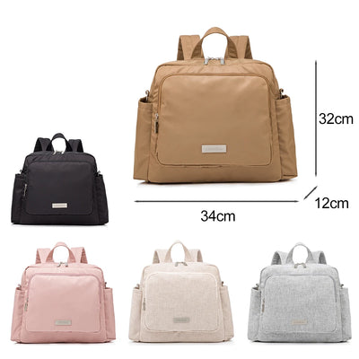 Soboba 2023 New Diaper Bags for Mother Waterproof Large Capacity Solid Polyester Diaper Backpacks Travel Bag for Newborn Baby by Smarsty