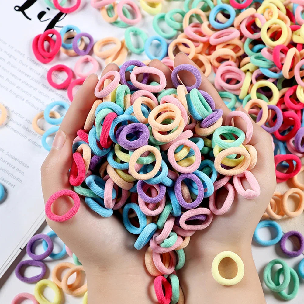 Colorful Nylon Hair Bands For Girls Elastic Gentle Hold - Smarsty