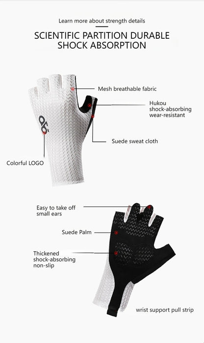 GTUBIKE Breathable Half Finger Cycling Gloves with Anti-Slip Pads - Smarsty