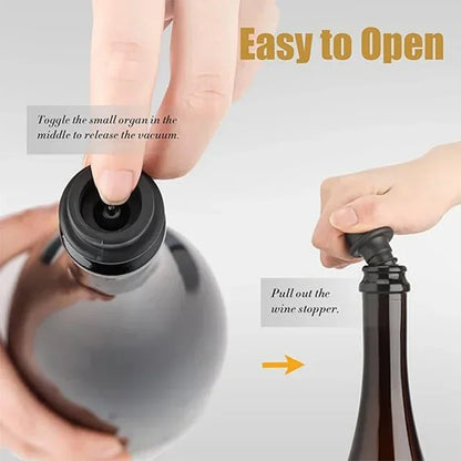 Stainless Steel Wine Stopper Vacuum Pump Eco-Friendly Design - Smarsty