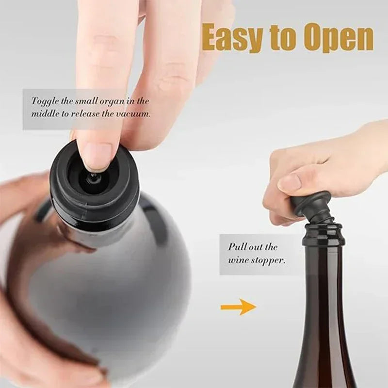 Stainless Steel Wine Stopper Vacuum Pump Eco-Friendly Design - Smarsty
