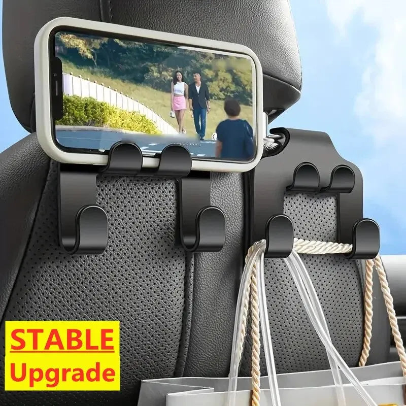 Seat Headrest Hook Organizer With Phone Holder For Car - Smarsty