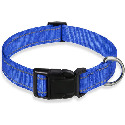 Reflective Nylon Dog Collar With Adjustable Safety Feature - Smarsty