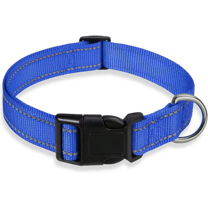 Reflective Nylon Dog Collar With Adjustable Safety Feature - Smarsty