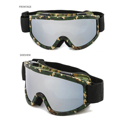 Large Frame Ski Goggles with Colorful Lens Anti-Collision Anti-Glare Lens Outdoor Sport Snow Snowboard for Snowboarding Skiing - Smarsty