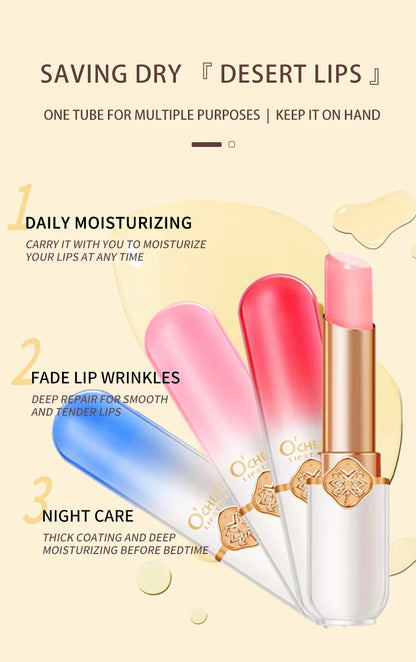 O'CHEAL Color Changing Lip Balm Moisturizing Peach Formula - Smarsty
