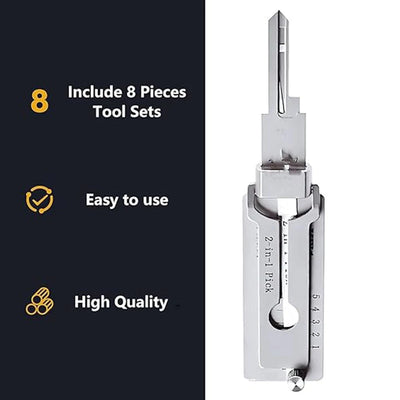 1-4pcs SS001 Key Decoder Tool Pickup Hand Tool Stainless Steel Precision Tool O-ring Pickup Kit Maintenance Repair Kit ﻿