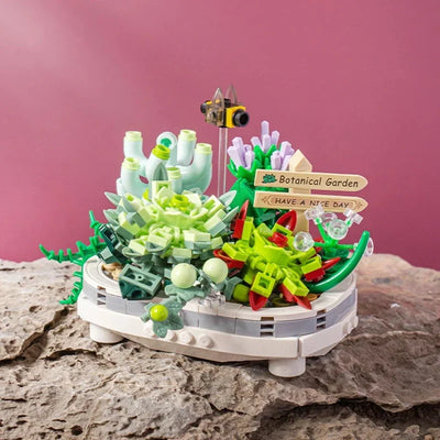 Mini Plant Bonsai Building Block Flower Plant Cherry Blossom Tree Potted Bouquet Model Bricks Home Decoration Toy For Kids Gifts - Smarsty