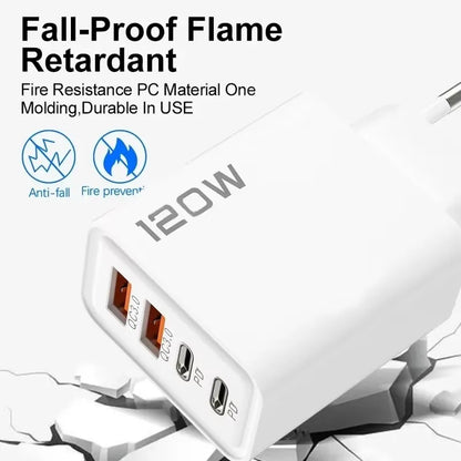 120W 4 Port USB C Charger With Fast Charging Powerhouse - Smarsty