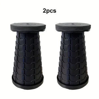 Compact Portable Plastic Folding Telescopic Chair, Lightweight Adjustable Stool for Fishing Beach Camping,Outdoor Foldable Seat