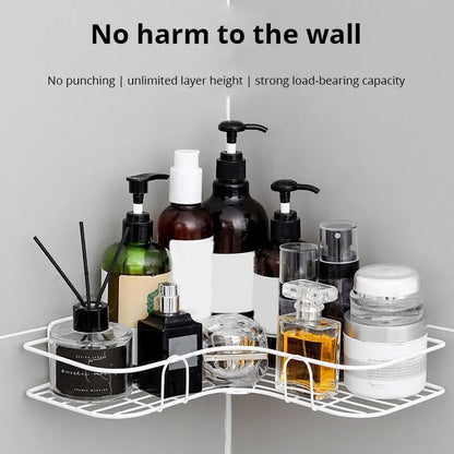 Durable Iron Triangle Corner Rack for Kitchen and Bathroom - Smarsty
