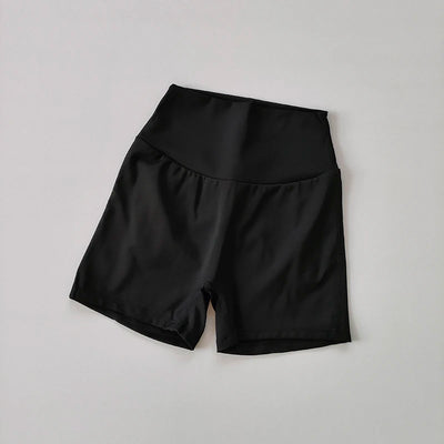 Nude High Waist Peach Hip Seamless Fitness Shorts with Pockets Women's Tight Sports Running Training Dance Hip Lifting Pants - Smarsty