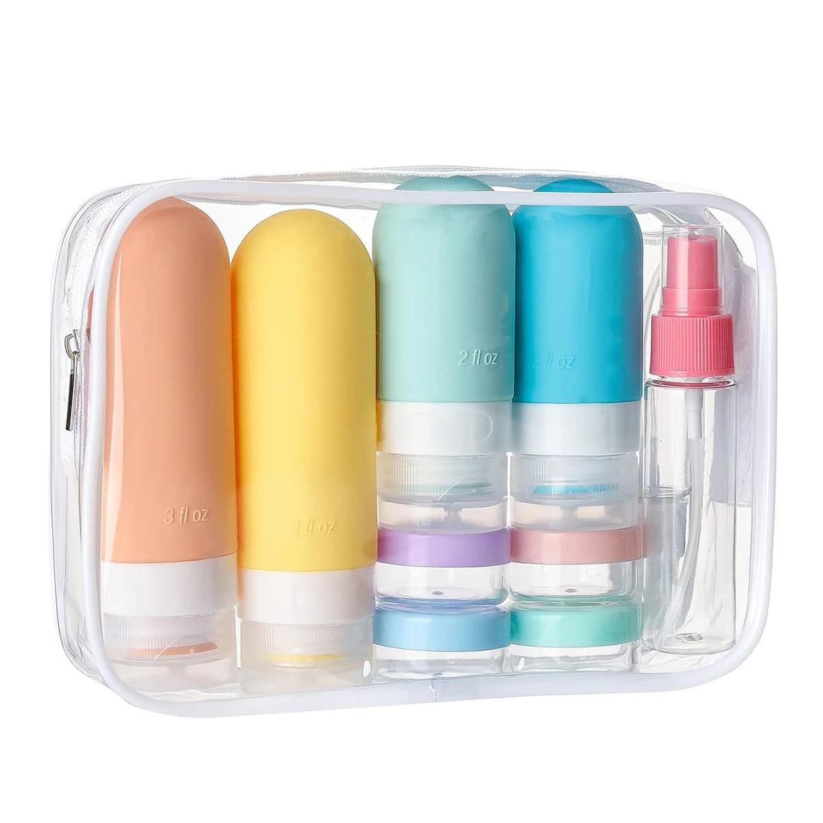 16 Pack Silicone Travel Bottles Set For Toiletries - Smarsty