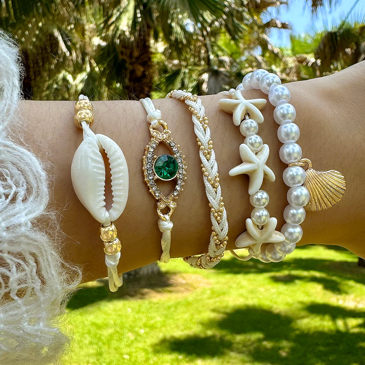 Bohemian Imitation Pearl Bracelets Set for Women - Smarsty