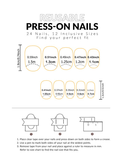 24 Piece Short Square Fake Nails with French Tips - Smarsty