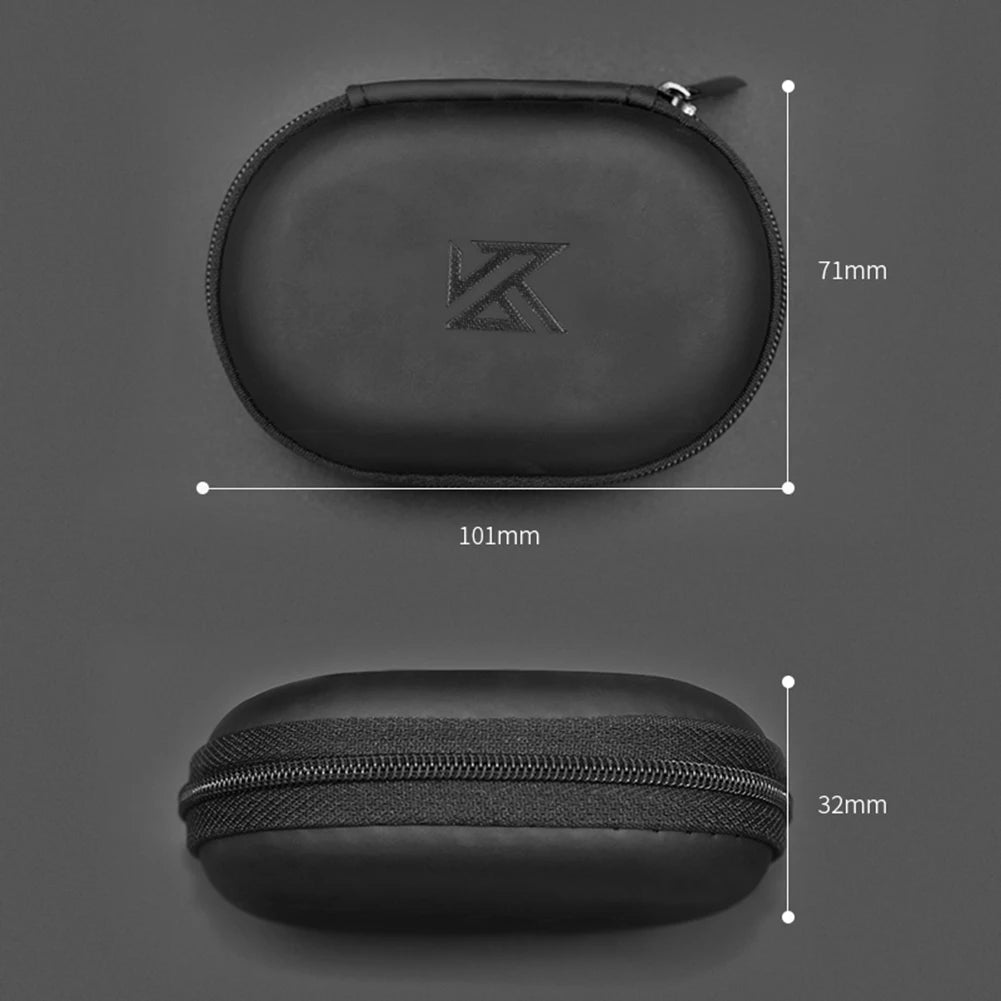 PU Leather Earphones Storage Case with Zipper Closure - Smarsty
