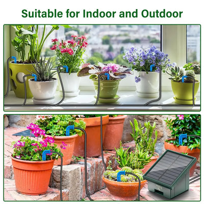 Solar Powered Automatic Drip Irrigation System for Gardens - Smarsty