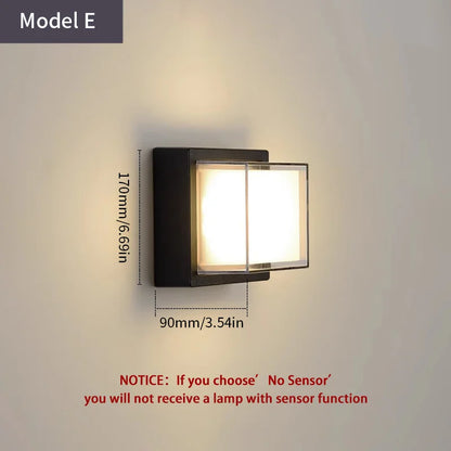 LED Outdoor Wall Light with PIR Motion Sensor - Smarsty