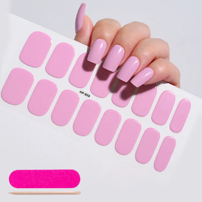 Long-Lasting Semi-Cured Gel Nail Stickers for Easy Application - Smarsty