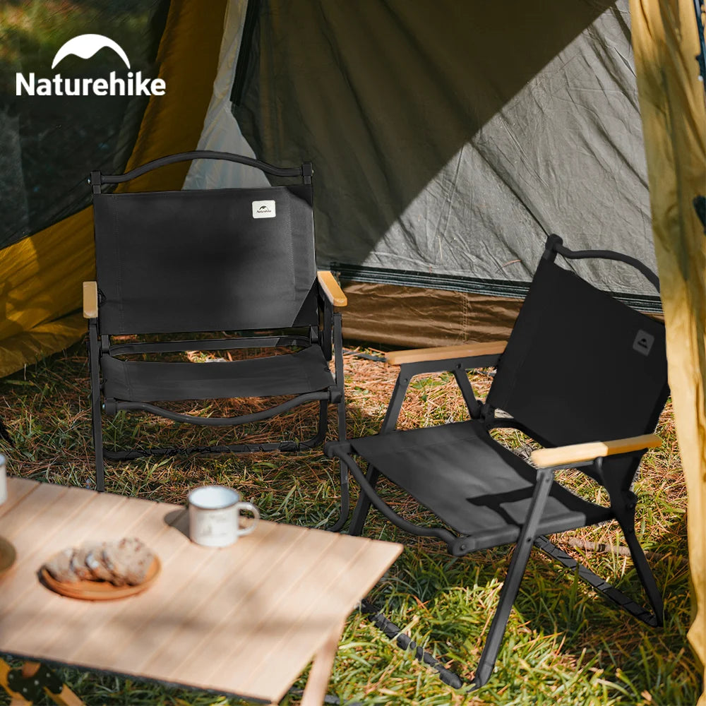 Naturehike Camping Chair Portable Folding Kermit Chair High Load Foldable Travel Wood Chair Outdoor Picnic Relax Fishing Chair