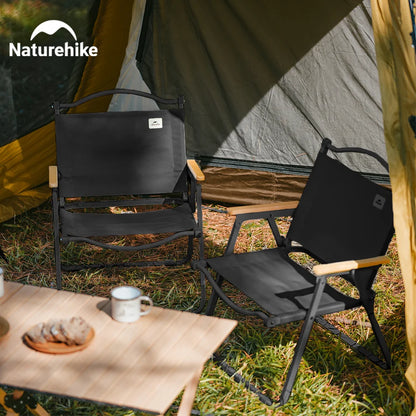 Naturehike Camping Chair Portable Folding Kermit Chair High Load Foldable Travel Wood Chair Outdoor Picnic Relax Fishing Chair