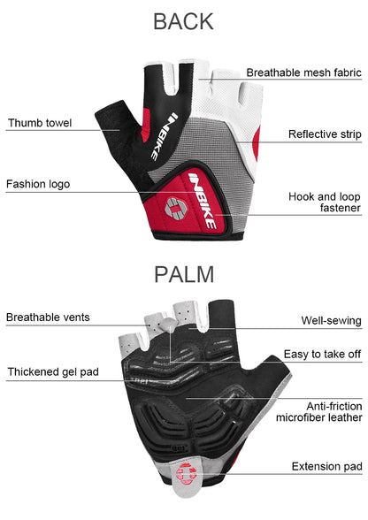 INBIKE Shockproof Gel Cycling Gloves Half Finger - Smarsty