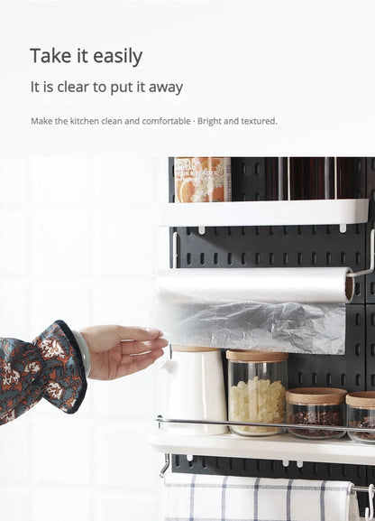New DIY Pegboard Accessories Hanging Shelf Storage Hooks Wall Organizer No Punching Crafts Organization For Garage Kitchen Room