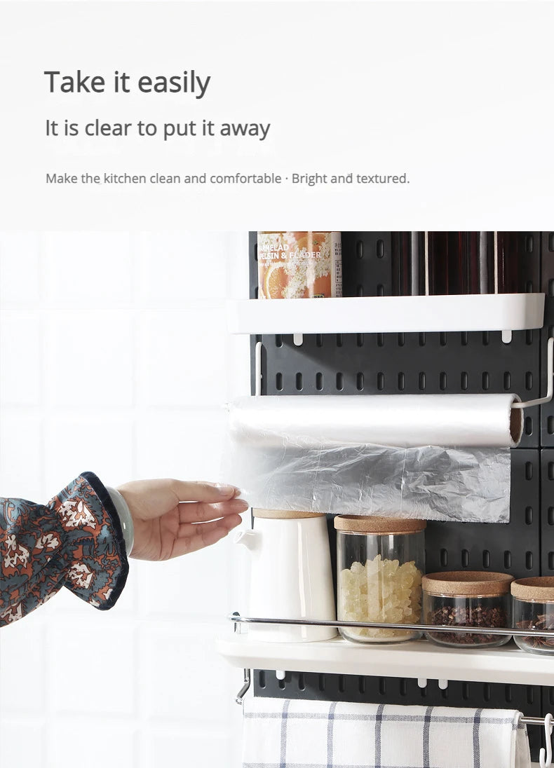 New DIY Pegboard Accessories Hanging Shelf Storage Hooks Wall Organizer No Punching Crafts Organization For Garage Kitchen Room