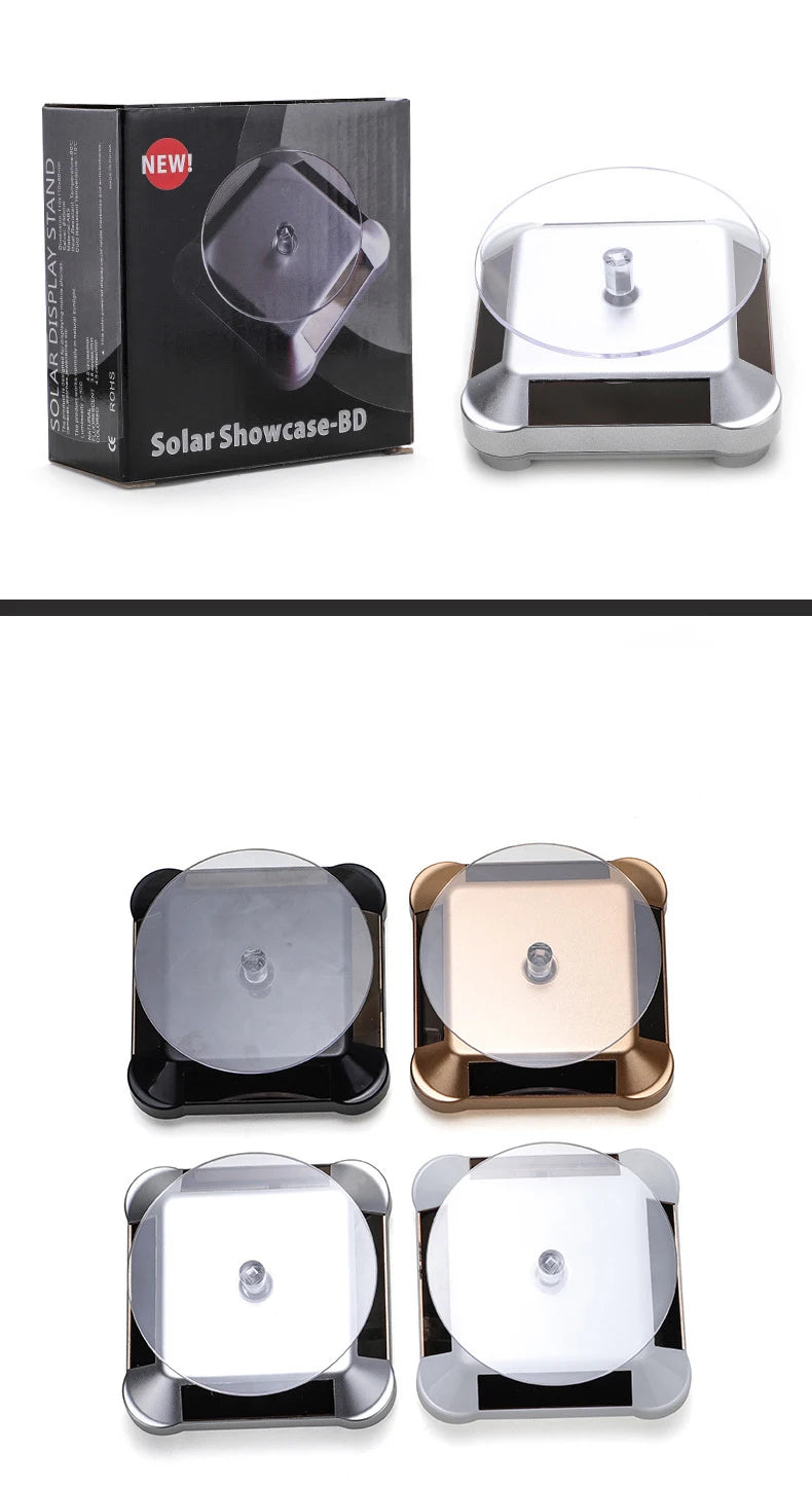 Solar Showcase 360 Rotating Jewelry Organizer Display - Smarsty