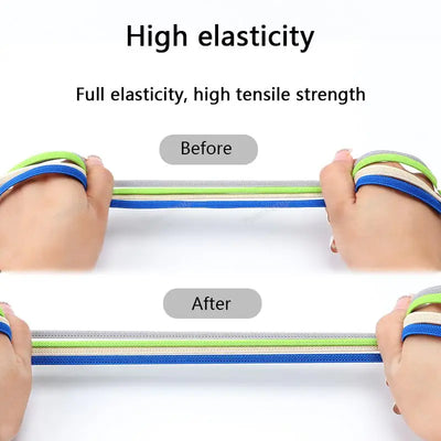 No tie Shoe laces Elastic laces Sneakers Flat Shoelaces without ties Quick Shoelace for Shoes Kids Adult One Size fits All Shoes - Smarsty