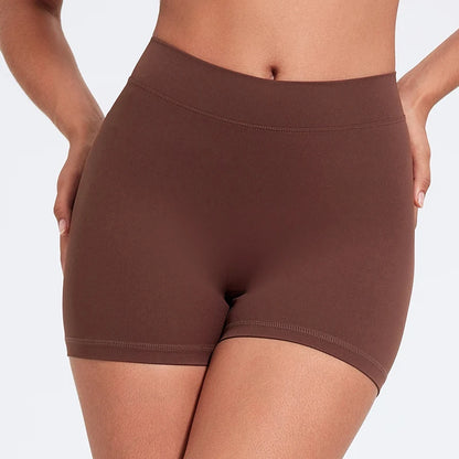 Sexy V-Back Shorts High Waisted Hip Lifting Yoga Shorts Women's Nylon Tight Fitting Shorts Training Sports Fitness Pants - Smarsty