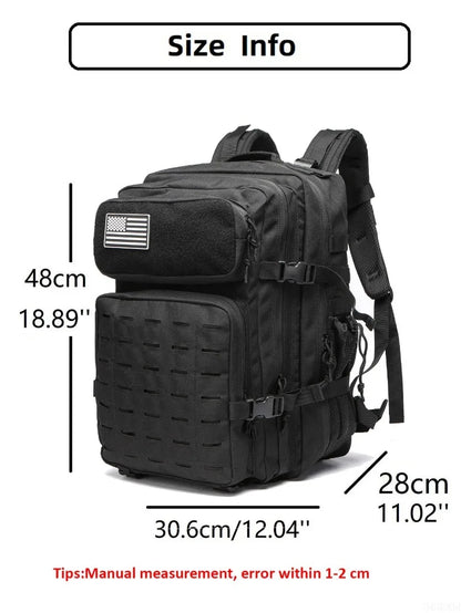 25L/50L Tactical Backpack Bag Hunting MOLLE Backpack GYM For Men EDC Outdoor Hiking Rucksack Witch 2 Bottle Holders - Smarsty