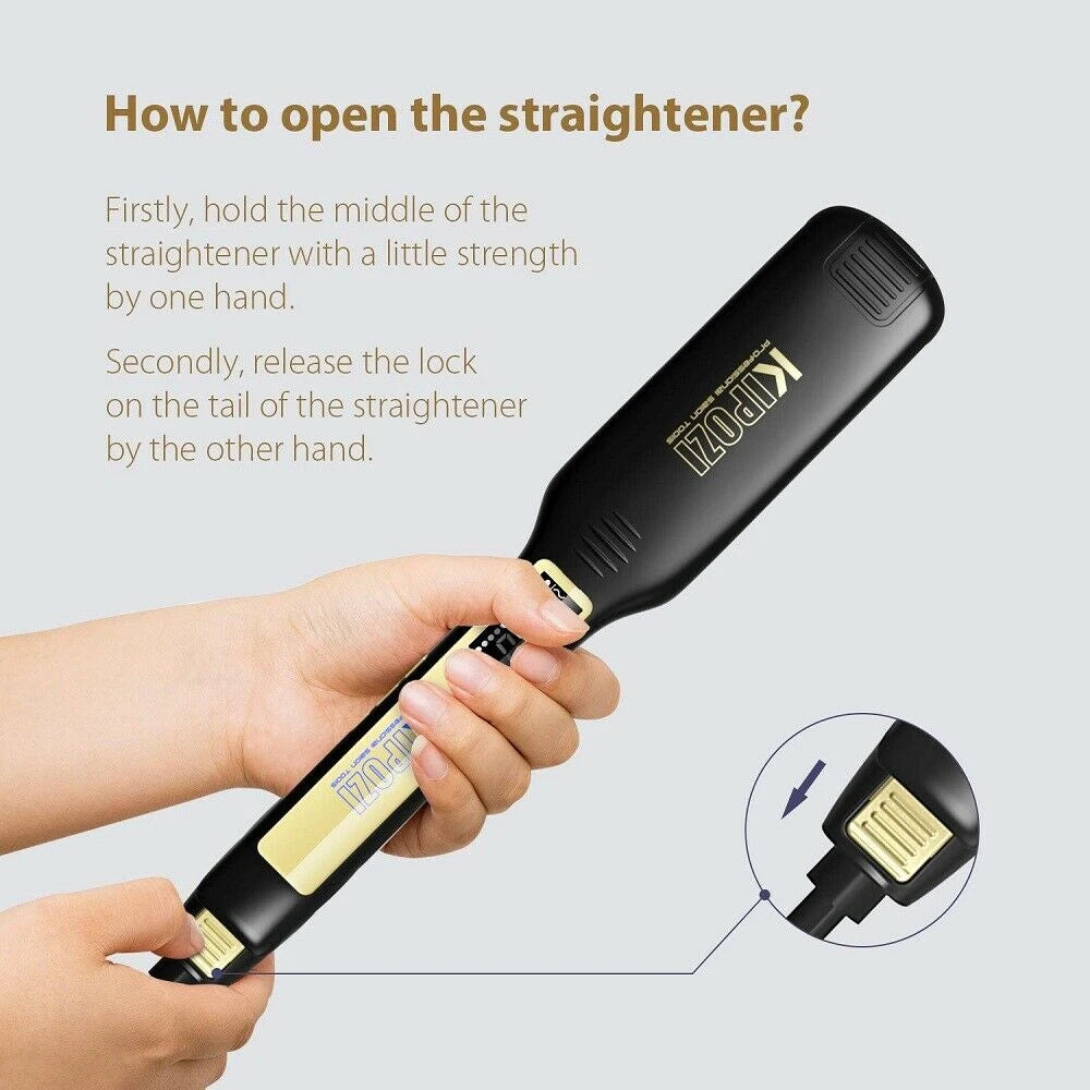 KIPOZI Professional Titanium Flat Iron with LCD Display - Smarsty