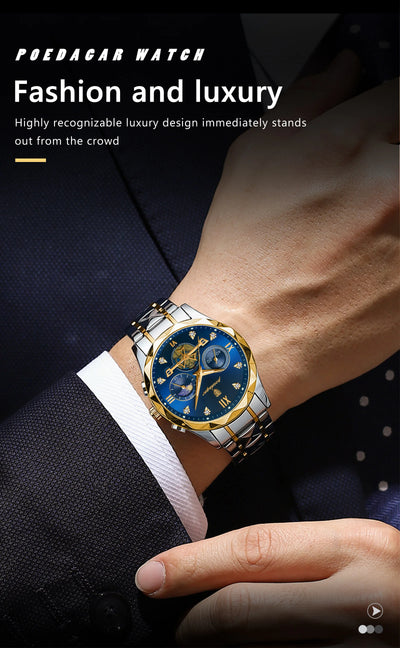 Luxury Waterproof Chronograph Men's Quartz Watch - Smarsty