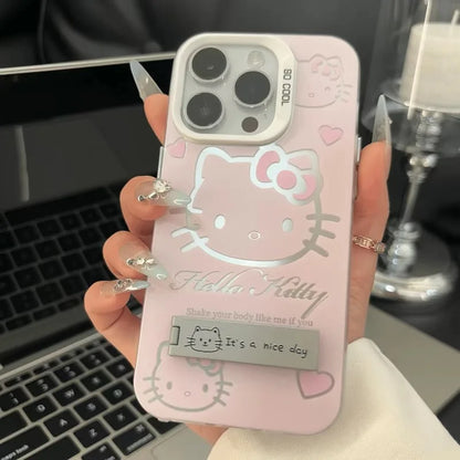 Hello Kitty Bracket Phone Case For iPhone Anti Drop Silicone - Smarsty