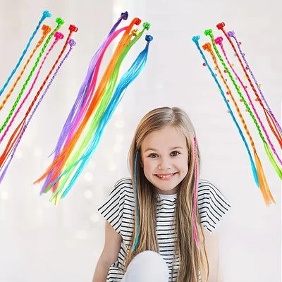 Colorful Hair Extensions Set for Kids with Bobby Pins - Smarsty