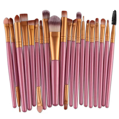 20 Piece Professional Eyeshadow Brush Set for Flawless Makeup Application - Smarsty