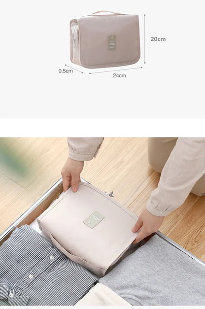 Waterproof Travel Makeup Bag Organizer For Women With Hook - Smarsty