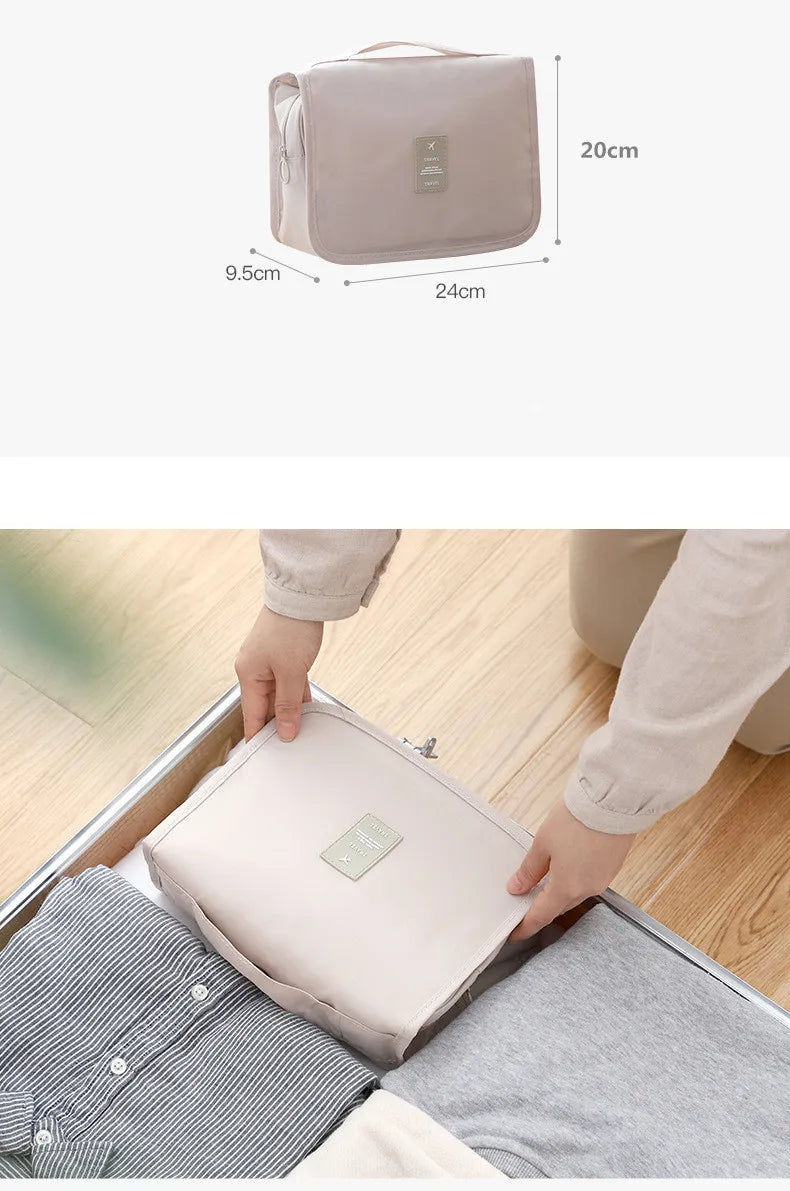 Waterproof Travel Makeup Bag Organizer For Women With Hook - Smarsty