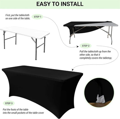 Stretch Spandex Table Cover for Rectangular Tables - Smarsty