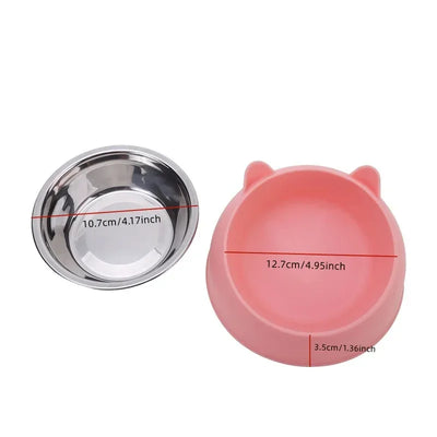 Stainless Steel Cat Bowl with Inclined Design for Easy Feeding - Smarsty