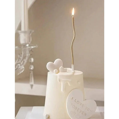 6/12/48pcs/1case Birthday Candles Spiral Cake Candles  Long Thin Cake Candles For Wedding Party And Cake Decoration - Smarsty