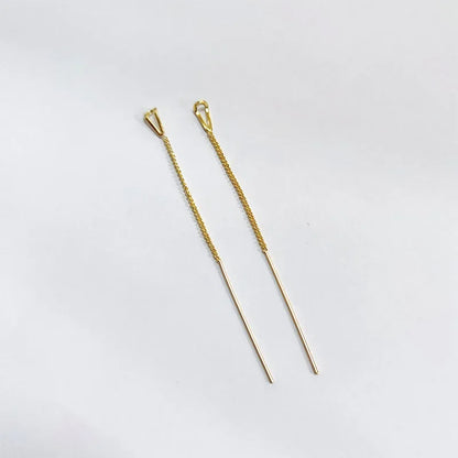 Rose Gold Drop Earrings with Zircon Crystals for Women - Smarsty