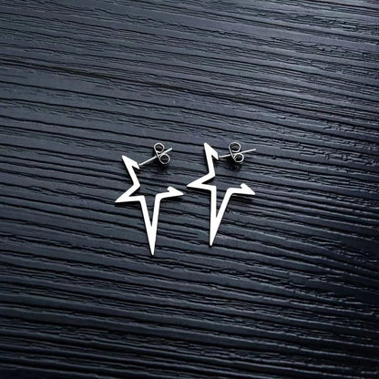 Harajuku Punk Big Star Earrings for Cool Y2K Style Trend - Smarsty