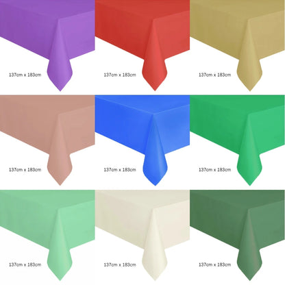 Disposable White Pink Tablecloth for Parties and Weddings - Smarsty