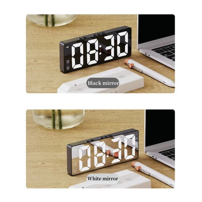 LED Digital Alarm Clock with Voice Control and Dual Snooze - Smarsty