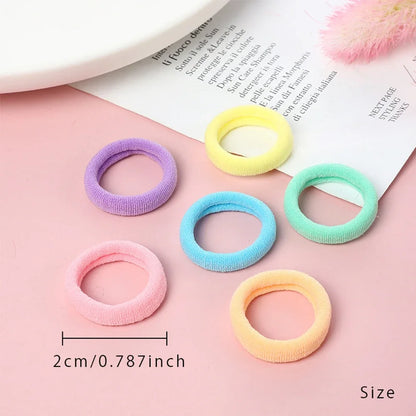 Colorful Nylon Hair Bands For Girls Elastic Gentle Hold - Smarsty