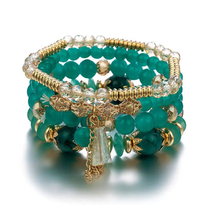 Colorful Glass Beaded Bracelet Set for Women - Smarsty