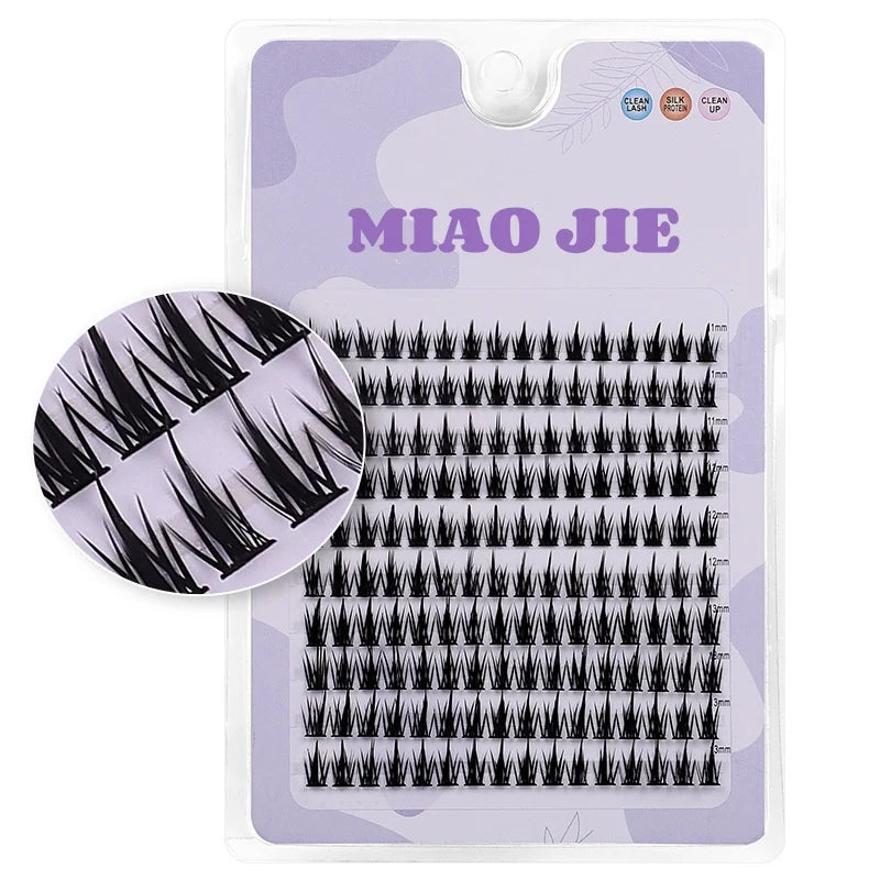 MIAOJIE 160 Rows Faux Mink Cluster Lashes for Natural Look - Smarsty